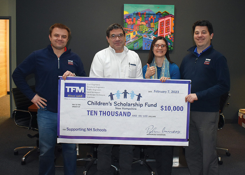 TFMoran contributes $10,000 to the N.H. Children’s Scholarship Fund